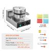 Commercial Waffle Maker, 1230W Round Waffle Baker Machine, Non-Stick Stainless Steel Belgian Waffle Iron with Temperature and Time Control, Handle