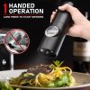Set of 2 Electric Salt and Pepper Grinder, Automatic Pepper Mill,USB Rechargeable, Adjustable Coarseness, One-handed Operation, Ceramic Burr
